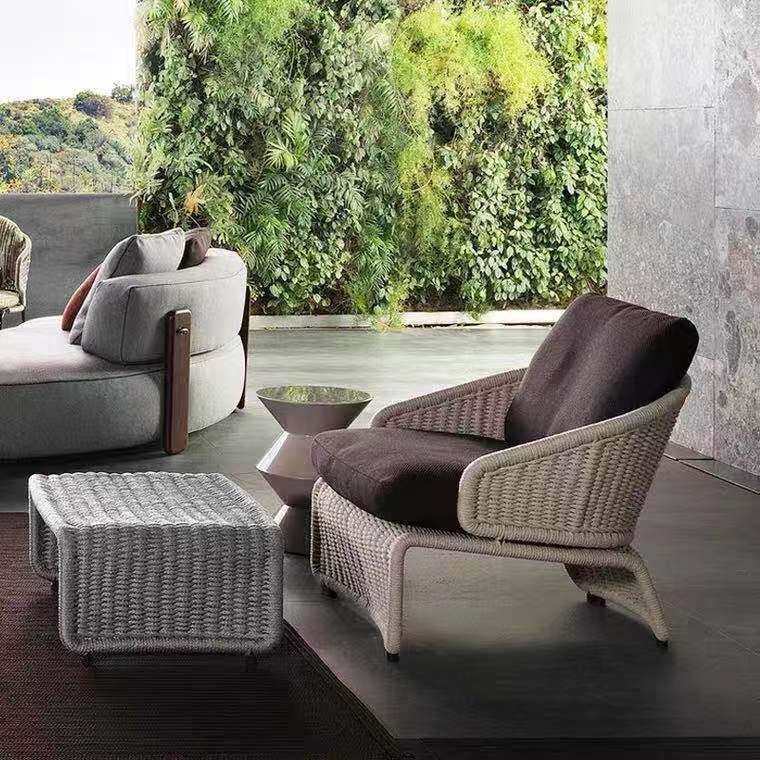 户外家具阳台庭院创意藤桌椅休闲花园别墅藤椅样板房客厅藤艺沙发