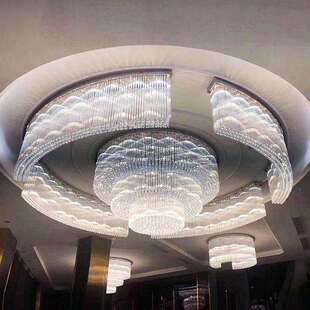 婚礼水晶吊灯客厅灯轻奢高级感水晶吊灯酒店艺术造型吊灯大型吊灯