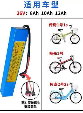 长条内置48V喜德盛锂电池36V传奇1/2号灵动7传说6/9/8S台铃原电池