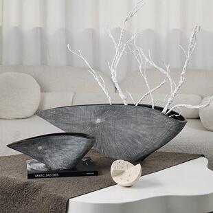 意式极简插干花瓶花器艺术软装酒店别墅客厅茶几电视柜装饰品摆件