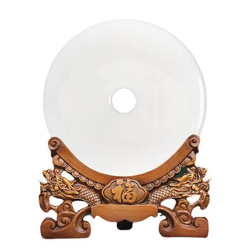 玉器工艺品摆件天然阿富汗玉平安扣玉石摆件保险开门红礼品定制