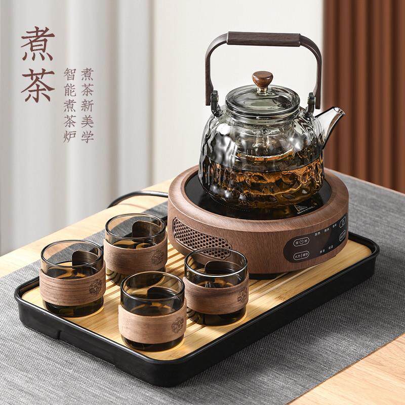 玻璃泡茶壶家用养生煮茶壶耐高温茶具套组黑晶炉专用烧水壶器具
