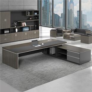 严选老办公桌椅组合管简约经理电脑办公板002室总裁大班台主工桌