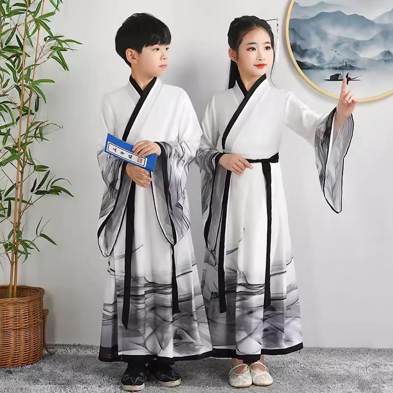 古装儿童汉服男款宋朝秀才书生诗人苏东坡苏轼衣服孔子朗诵国学服