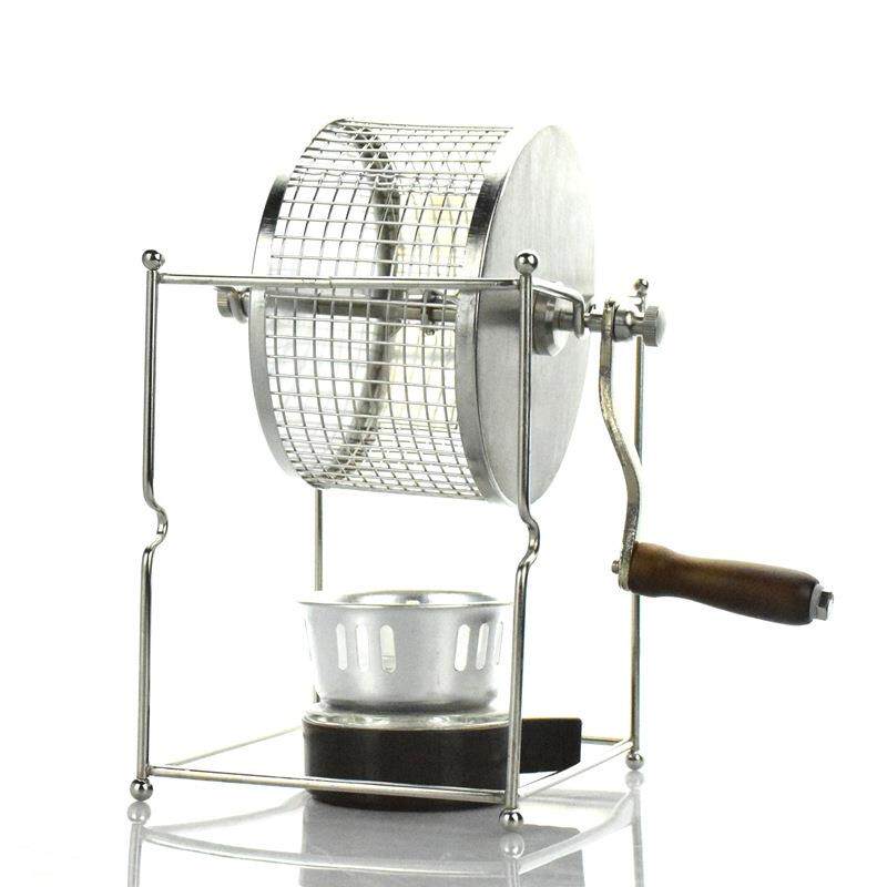 家用手摇烘豆机咖啡豆烘焙机小型不锈钢滚轮烘烤机coffee roaster
