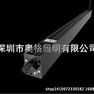 长条线条灯吊灯办公商超照明1.2米40W无缝拼接吸顶吊装两用调光
