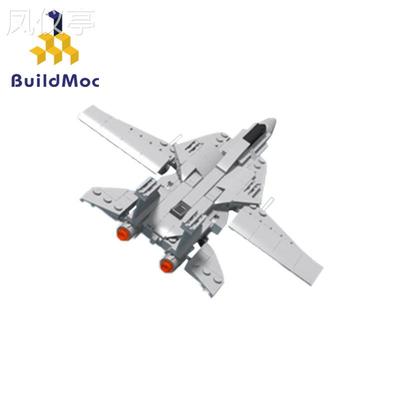 MOC-78586创意设计壮志凌云F14雄猫战机兼容拼搭积木玩具