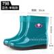 冬季 加棉绒女水雨靴 卫生间防滑胶鞋 中筒保暖棉雨鞋 女厨房食堂水鞋