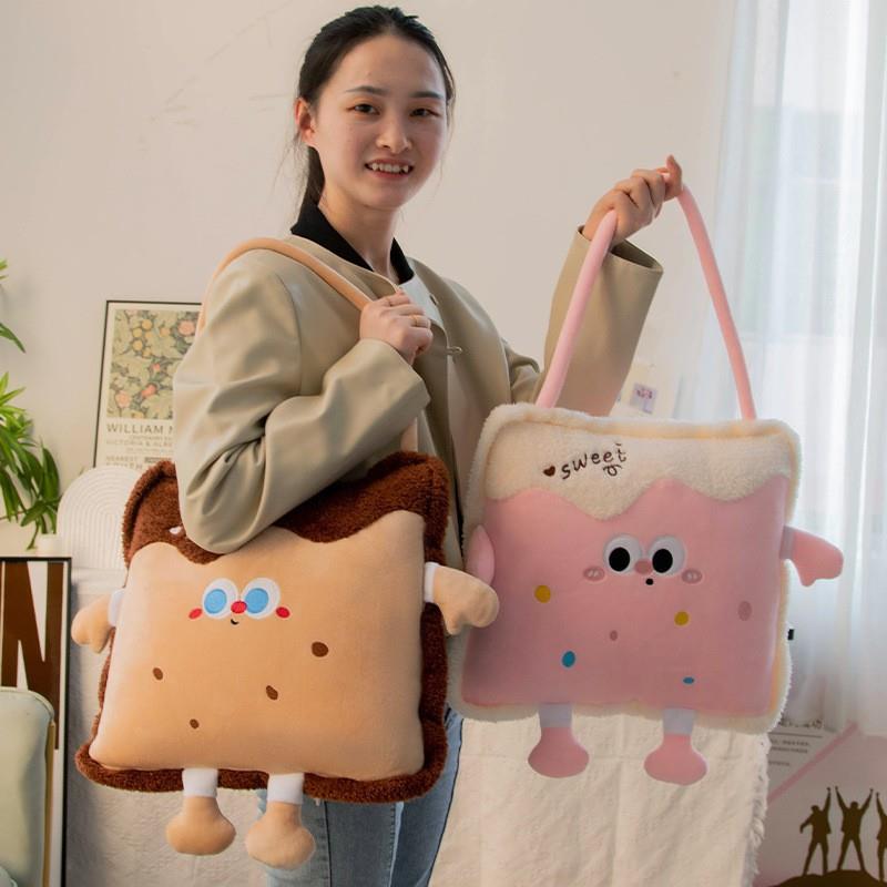 手提抱枕被子两用毯子二合一车载靠枕办公室汽车午睡枕头加厚冬季