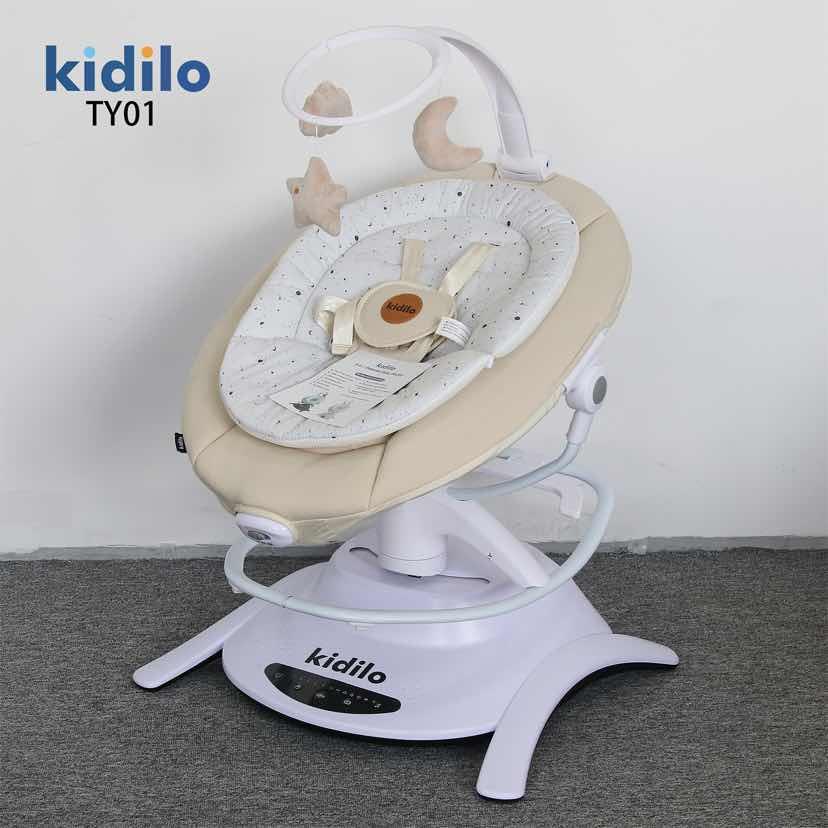 Kidilo摇椅宝宝摇床新生儿电动带音乐摇摆摇篮折叠哄娃哄睡神器