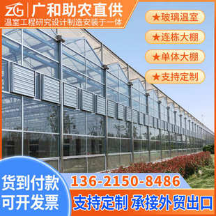 温室大棚蔬菜玻璃温室大棚养殖种植栽培智能厂家直供育苗农业观光