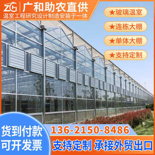 温室大棚蔬菜玻璃温室大棚养殖种植栽培智能厂家直供育苗农业观光