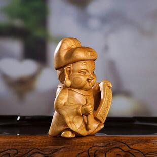 客厅居家书书桌房学生把送礼手件 文黄杨木雕YUL文昌帝曲星新中式