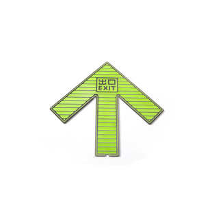 304不锈钢箭头标志牌标识地铁站指示夜光地面光疏散自发消防安全