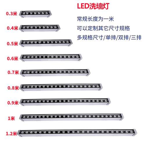 LED洗墙灯DMX512控制 大功率RGB投射灯 户外DMX512七彩投射灯