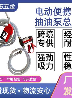 12v24v点柴油泵总成带油枪带油管抽油泵套装