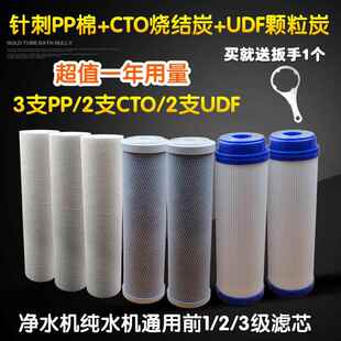 UDF颗粒炭 净水器纯水机滤瓶10寸123级滤芯PP棉CTO网状烧结活性炭