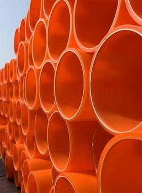 mp线251p电力管1 10PP管材拉管件 橘红色穿线管 电力管直埋管