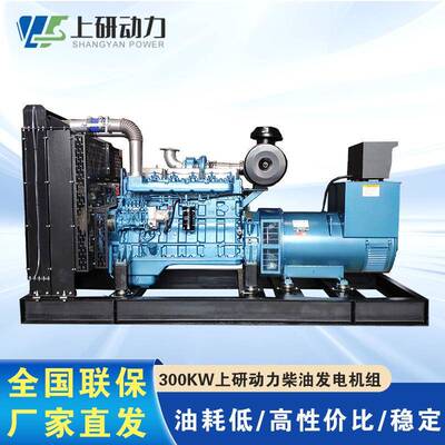 300KW上研动力发电机 高性价比备用柴油发电机配上海斯坦福发电机