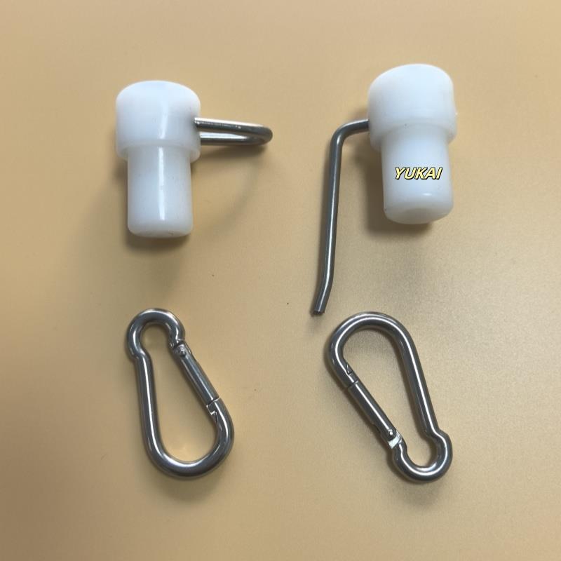 不锈钢棋杆阻流塞挂件子母扣适用22MM直径圆管白色塑料塞子固定件