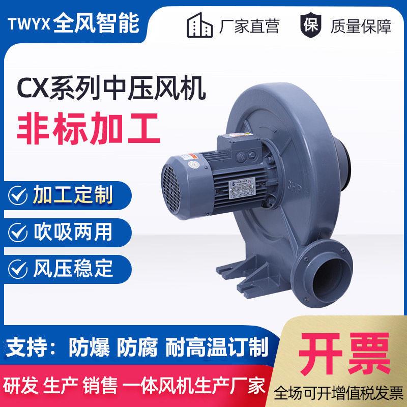 CX-150H透浦式隔热风机 4KW全风中压鼓风机 焚烧炉抽蒸气温风机