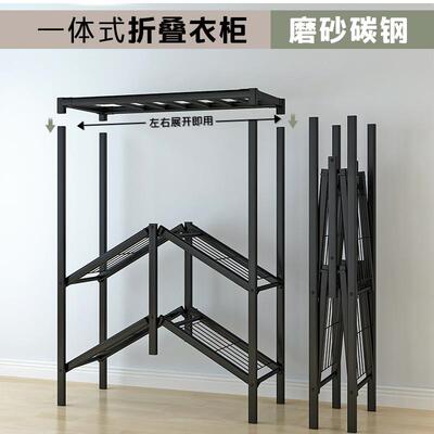 见描述简易衣安装家用卧室用大衣柜挂衣柜柜折叠布衣柜出租房免收