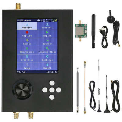 金属触摸屏 全功能无线电收发信机 Hackrf one R9+ Portapack