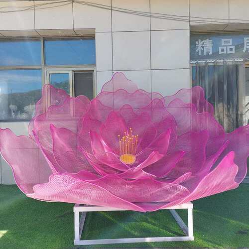 不锈钢镂空花朵创意雕塑公园绿地广场景区不锈钢现在艺术雕塑摆件
