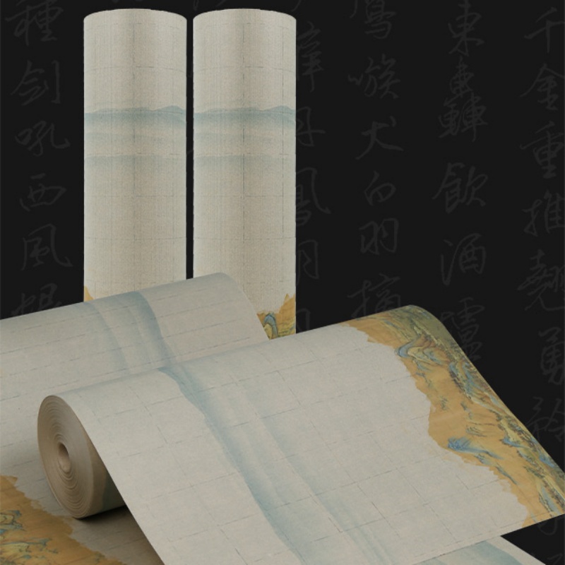加厚高清微喷长卷江山如画小楷瘦金体行草书法毛笔字作品创作专用