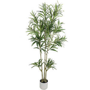 木植绿树高端仿真小叶室内孔雀落地植物北欧家居装饰盆栽仿生