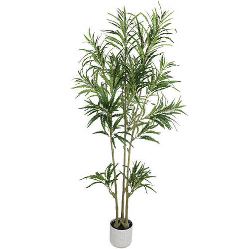 木植绿树高端仿真小叶室内孔雀落地植物北欧家居装饰盆栽仿生