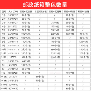批量纸箱412新款 打包现货 硬发货子a快递瓦楞纸板三层物流包装 新款