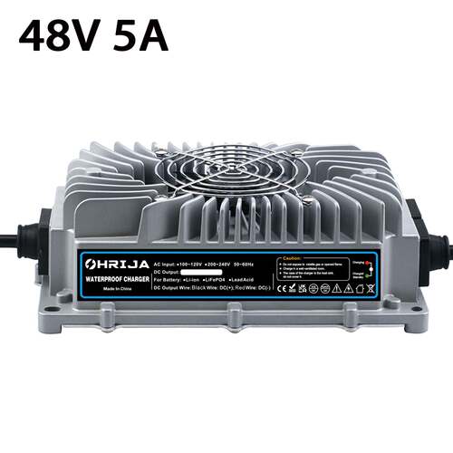 防水IP67 铅酸48V5A高品质防水电池充电器4串铅酸电池充电器