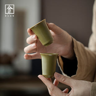 茶叶末釉品茗杯薄胎单个闻香杯家用喝茶泡茶功夫茶具主人杯子专用