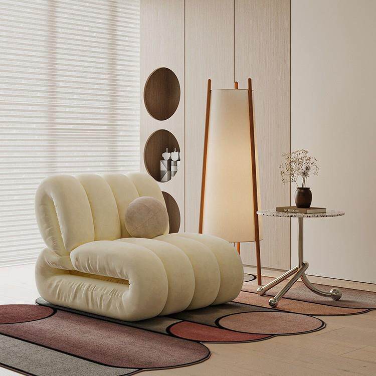 中古风休闲椅单人懒人沙发椅设计师款网红创意民宿卧室小沙发客厅