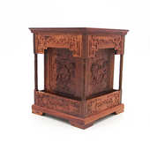 红木质笔筒雕刻创意笔筒镂空大容量笔筒学生桌面收纳盒文房礼