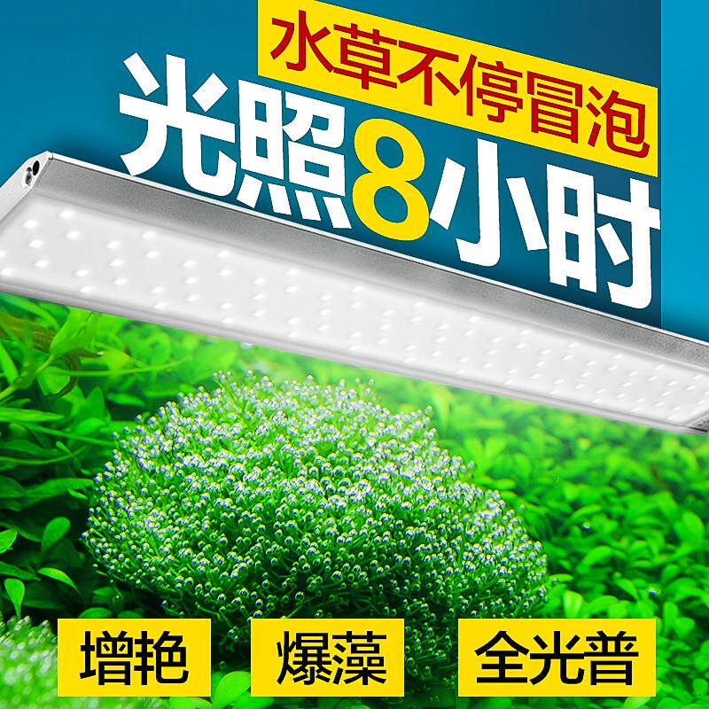 水草灯鱼缸灯led防水全光谱照明灯爆苔爆藻灯小型增艳水族观赏灯