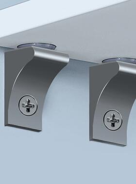 碳晶灰色玻璃拖层板托隔板钉支架活动木板托架酒柜橱柜轻奢固定托