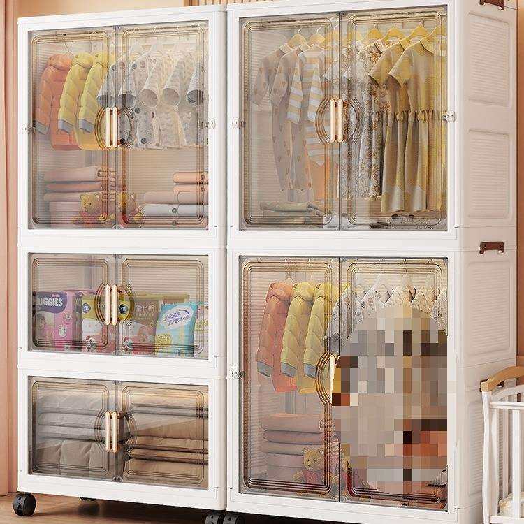 免安装宝宝衣柜家用儿童衣服衣物收纳柜多层储物柜婴儿简易小tω