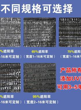 大遮阳网阳农用遮HYV荫网防晒网黑色遮网6针加密棚植被网防寒遮光