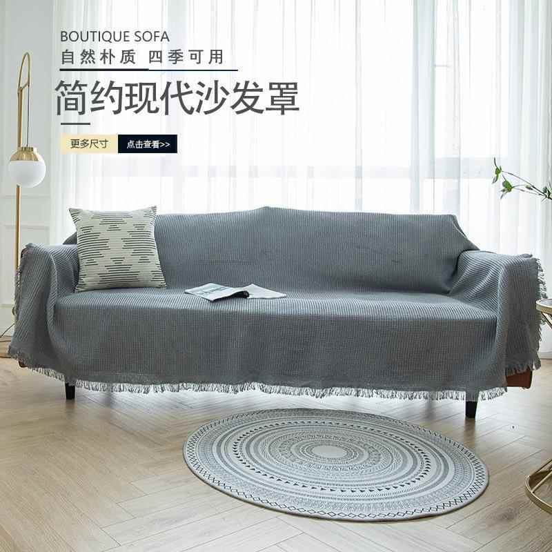 新款直销美式花鸟沙发巾全盖沙发套罩布针织线毯三人位组合沙发垫