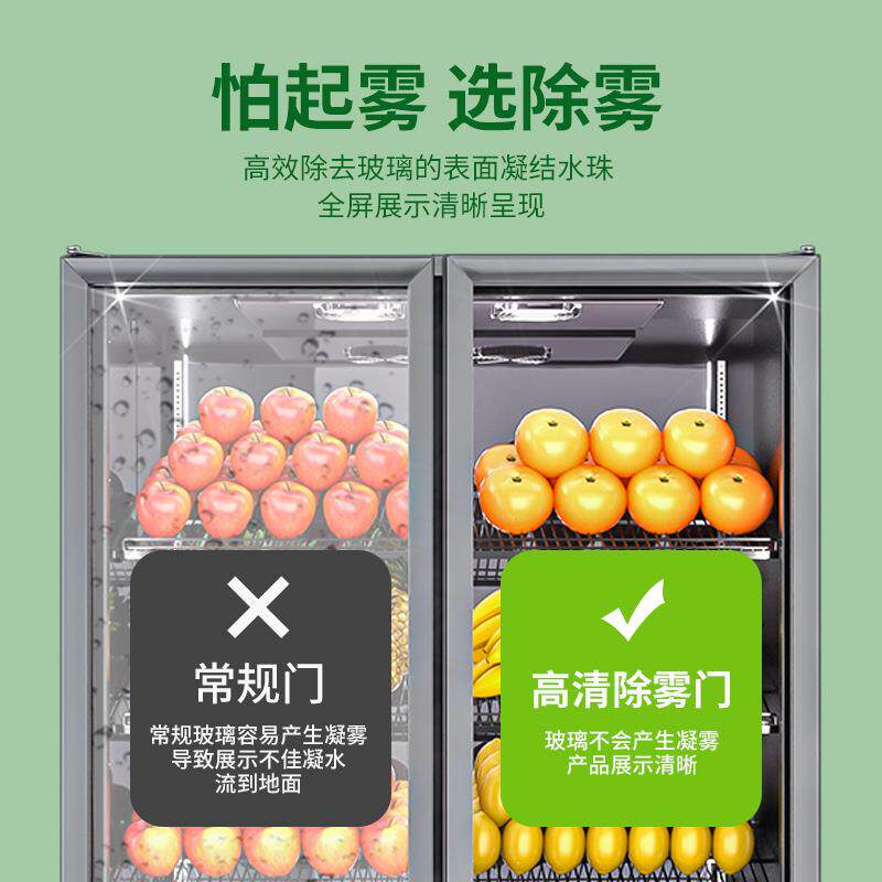 蔬菜冷藏展示柜商用冰柜立式保鲜柜大容量水果店士多饮料四门冷柜