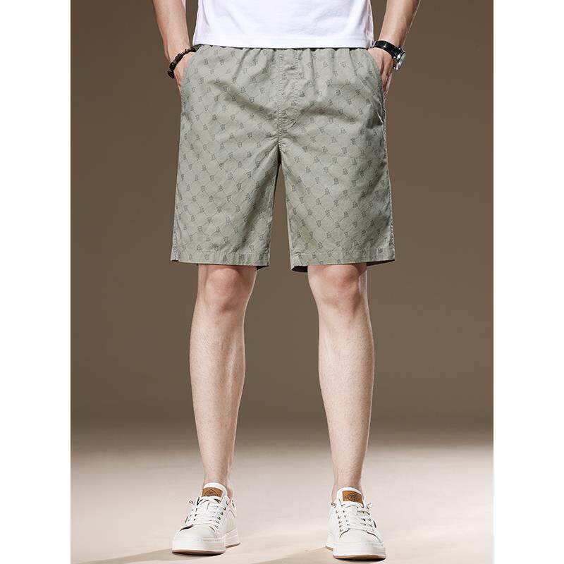 纯棉男士短裤夏季薄款2025新款潮牌外穿五分裤冰丝裤子男休闲中裤