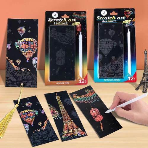 Night View Scratch Art Colorful City Creative Castle Scratch
