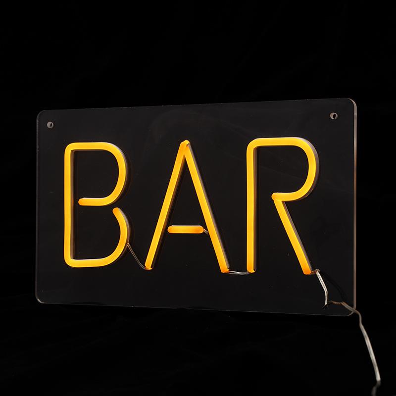 跨境挂墙霓虹灯牌酒吧餐厅bar亚克力氛围灯家庭派对聚会装饰灯牌