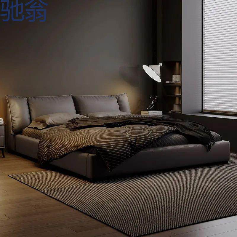 Wpd主卧大床2023年新款真皮床双人1.8x2米豪华轻奢网红婚床1.5米