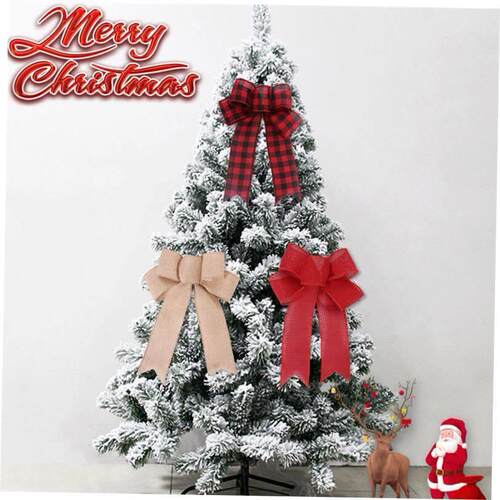 Hemp Christmas decoration bow handmade Christmas decorations
