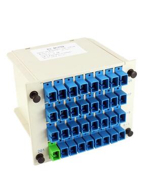 永杭光电 PLC光分路器SC/UPC分光器1分32插片式分光盒1比32