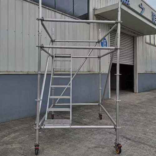 爬梯铝合金圆盘移动墩梯形批发柱建筑施工脚手架工作架