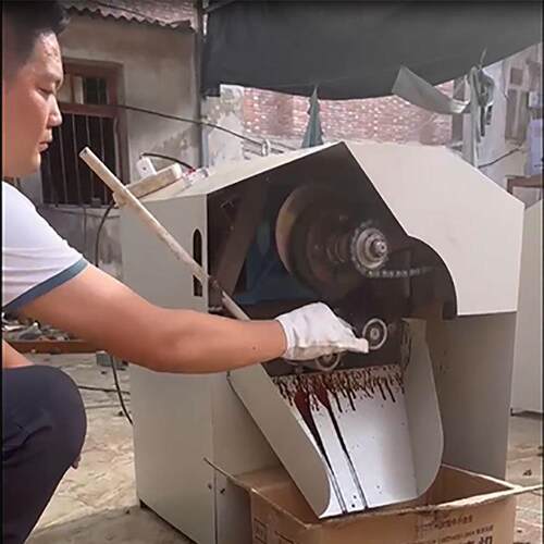 电动式废弃机油滤芯拆解粉碎压油全套设备 新型机油滤芯切割机